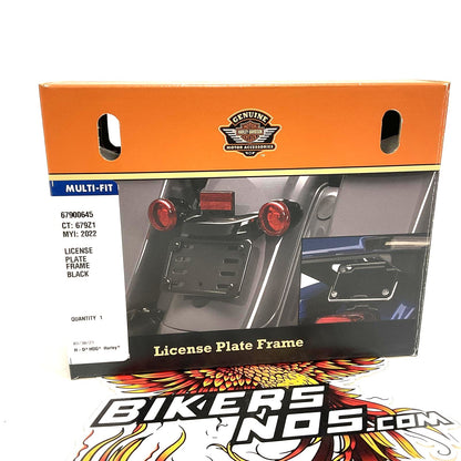 NEW Genuine Harley BLACK 7.25" x 4.25" License Plate Frame 67900645