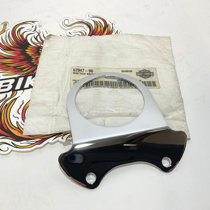 NOS Genuine Harley 2 1/2" Mini Tach Chrome Mounting Mount Bracket 67947-96