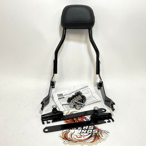 Cobra 14" Black 2006-2017 Harley Dyna Detachable Backrest Kit 602-2004B