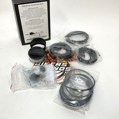 Dirty Works Dirty Air 2-1/16" Dual RED Digital Air Pressure Gauge Kit DA-DDG-RED