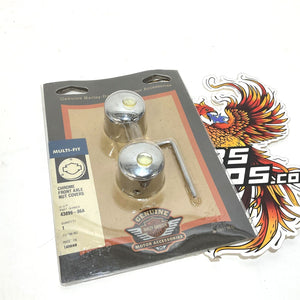 NOS Genuine Harley Chrome Front 3/4" Axle Nut Cover 1980-2007 43899-86A