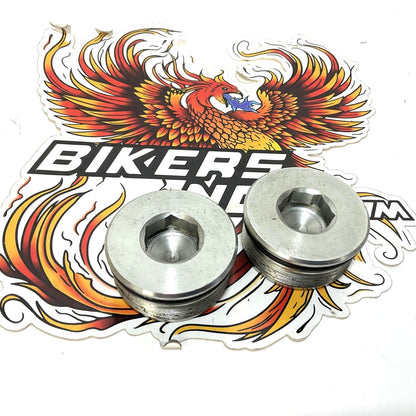 Genuine HARLEY 49MM FORK TUBE END CAPS 2014 up Touring FLHT FLTRX FLHTK 45500117