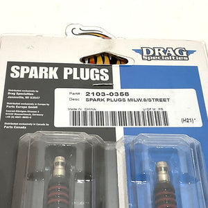 Drag Specialties 2 pack M10 Spark Plugs Harley M8 XG500 XG750 2103-0358
