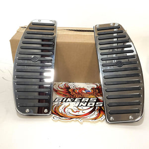 NOS Genuine Harley 1986Up Chrome & Rubber Rider Diver Footboard Inserts 50176-95