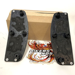 NOS Genuine Harley 1986Up Chrome & Rubber Rider Diver Footboard Inserts 50176-95