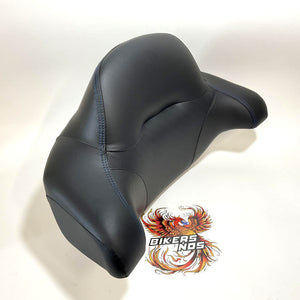 NEW Genuine Harley 2014up 115th Anniv Tour Pak Blue Stitch Backrest Pad 52300497