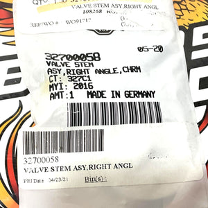 NOS Genuine Harley 2016-2017 CVO Touring Chrome Valve Stem Right Angle  32700058