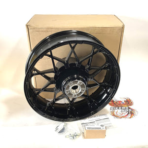 NEW Genuine Harley 2009up Touring Black Prodigy 18 in Rear Wheel Rim 40900661