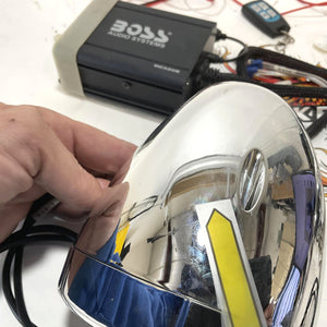 Boss Motorcycle Audio Amp And Speaker Kit Chrome system MC520B