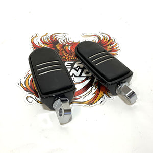 Genuine Harley Streamliner Gloss Black Footpegs Dyna Touring Trike 50500876