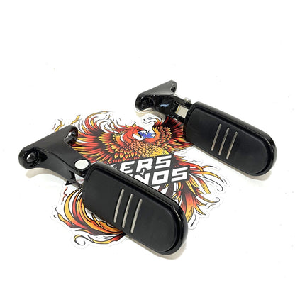 Genuine Harley Dyna Touring Trike Streamliner Gloss Black Footpegs 50500876