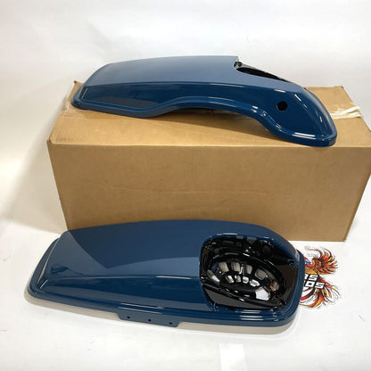 NEW Genuine Harley 2014up Saddlebag Speaker Lids Billiard Teal 90200826ESK
