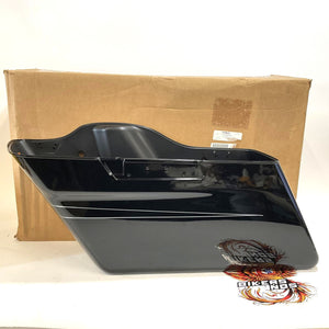 NOS Genuine Harley Left 2014-2023 Saddlebag Vivid Black w/ Pinstripe 90201065DBX