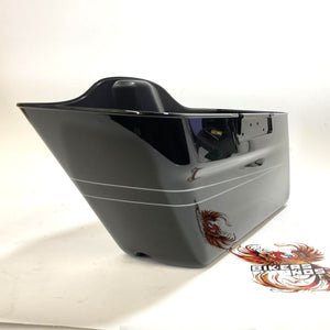 NOS Genuine Harley Left 2014-2023 Saddlebag Vivid Black w/ Pinstripe 90201065DBX