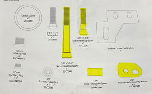 Rinehart Slimline Duals Footboard Spacers 2017-2023 Harley Touring 100-0452