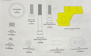 NEW Rinehart Slimline Duals Crossover Bracket 2017-2023 Harley Touring 100-0452
