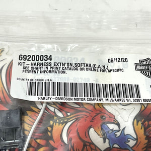 NOS Genuine Harley 10" Switch Can Bus Handlebar Wire Extension 69200034