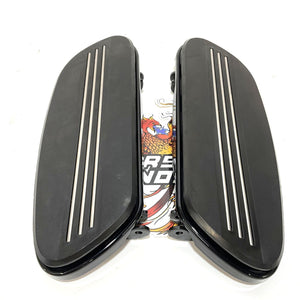 Genuine Harley 1986 Up Touring Streamliner Rider Black Footboards 50501801