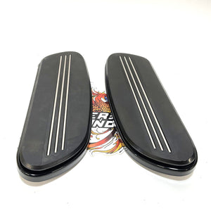 Genuine Harley 1986 Up Touring Streamliner Rider Black Footboards 50501801