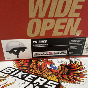 Bell Gloss Pearl White Pit Boss Large Helmet 7146324