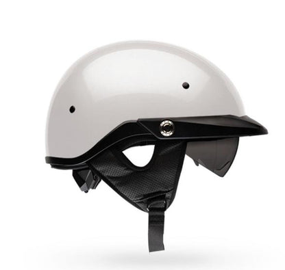 NEW Bell Gloss Pearl White Pit Boss XS Motorcycle 1/2 Helmet 7146322