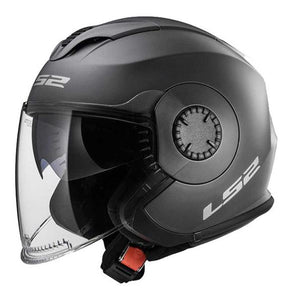 NEW LS2 Matte Titanium Open Face Verso Motorcycle Helmet XL 570-1035