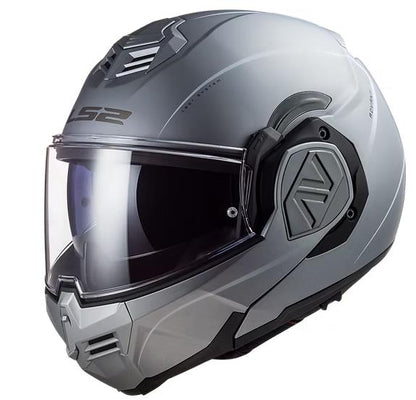 NEW LS2 Advant KPA Matte Silver Modular Motorcycle Helmet Small 906-1132