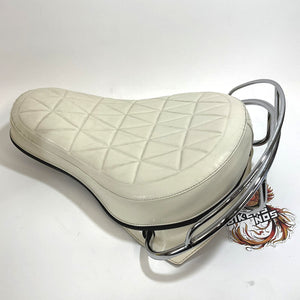 NICE! Genuine Harley Panhead Shovelhead White Standard Buddy Seat