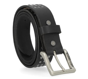 NEW Harley Mens 42" Triple Row Studded Leather Antique Nickel Belt BMU003/0842