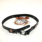 NEW Harley Womens Medium Laser Etched Logo Bling Leather Belt Black BMW017/08M