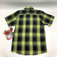 NEW Dixxon Mens M Radium Bamboo Short Sleeve Green Button Down Shirt BS-RDIUM-MD