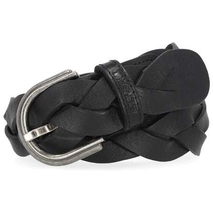 NEW Harley Womans Large Braided Classic H-D Leather Belt Black BMW-005-L