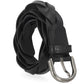 NEW Harley Woman's Medium Braided Classic H-D Leather Belt Black BMW-005-M