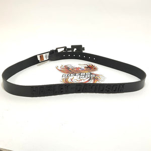 NEW Harley 46/48" Mens H-D Raised Cutout Logo Leather Belt Black BMU007/0846