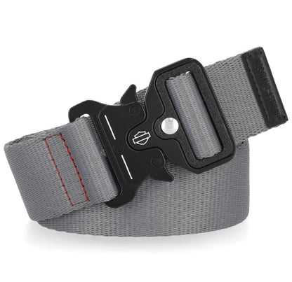 NEW Harley L/XL 40-48" Mens Tactical Snap Lock Polyester Belt Gray BMM001/30L