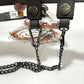 NEW Harley Womans XL Utility Fob Chain Leather Gray Belt BMW019/30XL