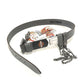 NEW Harley Womans Large Utility Fob Chain Genuine Leather Gray Belt BMW019/30L