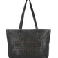 NEW Harley Washed Bar & Shield Logo Leather Tote Bag Purse Black MHW069/08
