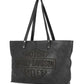 NEW Harley Washed Bar & Shield Logo Leather Tote Bag Purse Black MHW069/08