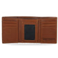 Harley Mens Bar & Shield Plate Tri-Fold Leather Wallet Yellow Brown MWM044/15
