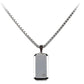 NEW Harley Modern Edge Rectangle Pendant 22" Necklace Sterling Silver HDN0505