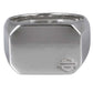 Harley Mens Size 10 Modern Edge Bar & Shield Signet Ring Sterling Silver HDR0579