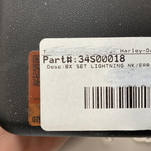 NEW Harley Women's 16" Lightening Charm Necklace & Earring Set Silver 34S00018