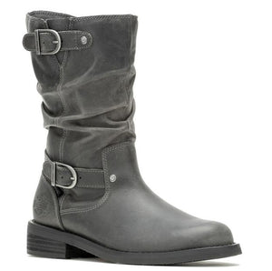 NEW Harley Womens Size 6.5 Almand WP Slate 9" Slouch Biker Boots D84791-6.5