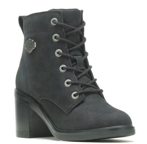 NEW Harley Womens Size 6.5 Corby Black 4.5-Inch Fashion Biker Boots D15000-6.5