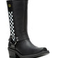 Harley Womens Size 7.5 Korsen Black 10" Waterproof Fashion Harness Boots D87296