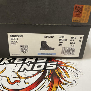 NEW Harley SZ 10.5 Mens Maxson 6.25" Black Leather Motorcycle Boots D96312-10.5