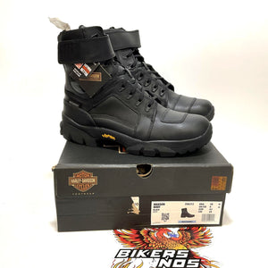 NEW Harley SZ10 Mens Maxson 6.25" WP Black Leather Motorcycle Boots D96312-10
