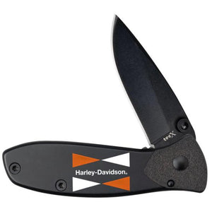 NEW Genuine Harley Tec-X Case Retro Logo Linerlock Black Folding Knife 52258