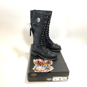 NEW Harley SZ10 Womens Beechwood Skull Black Waterprf Motorcycle Boots D87283-10